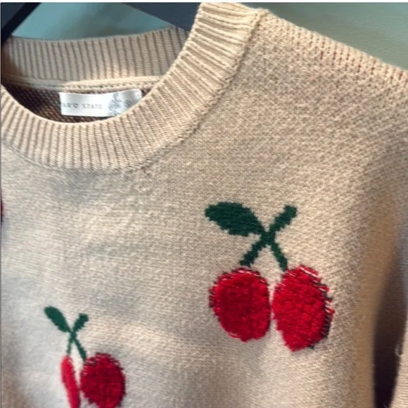Altar'd State Cherry Sweater Size Small - Picture 7 of 7